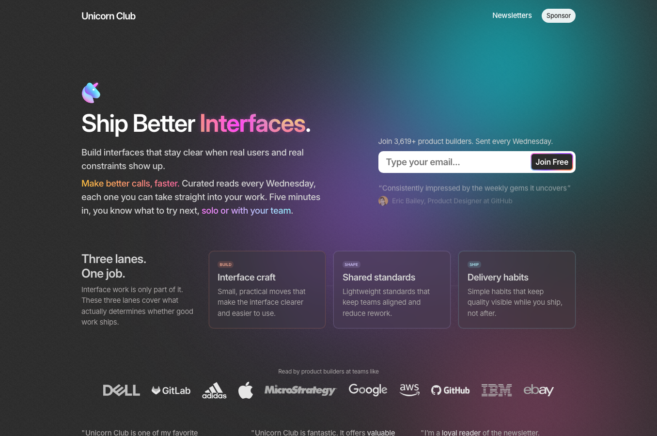 Unicorn Club newsletter