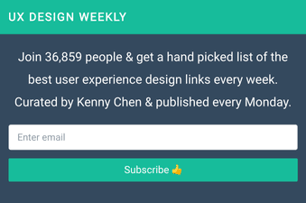 UX Design Weekly newsletter