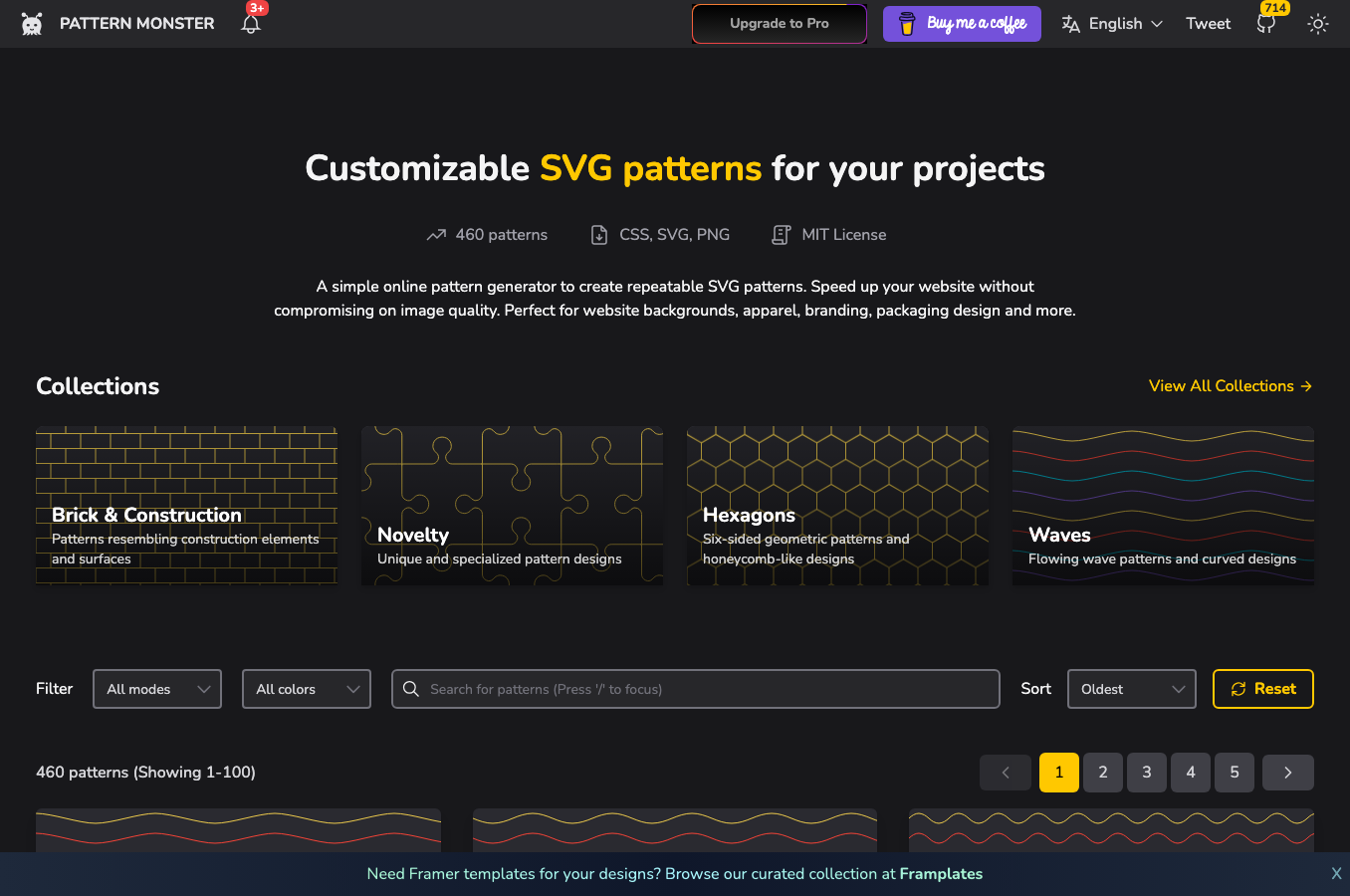 Pattern Monster generator