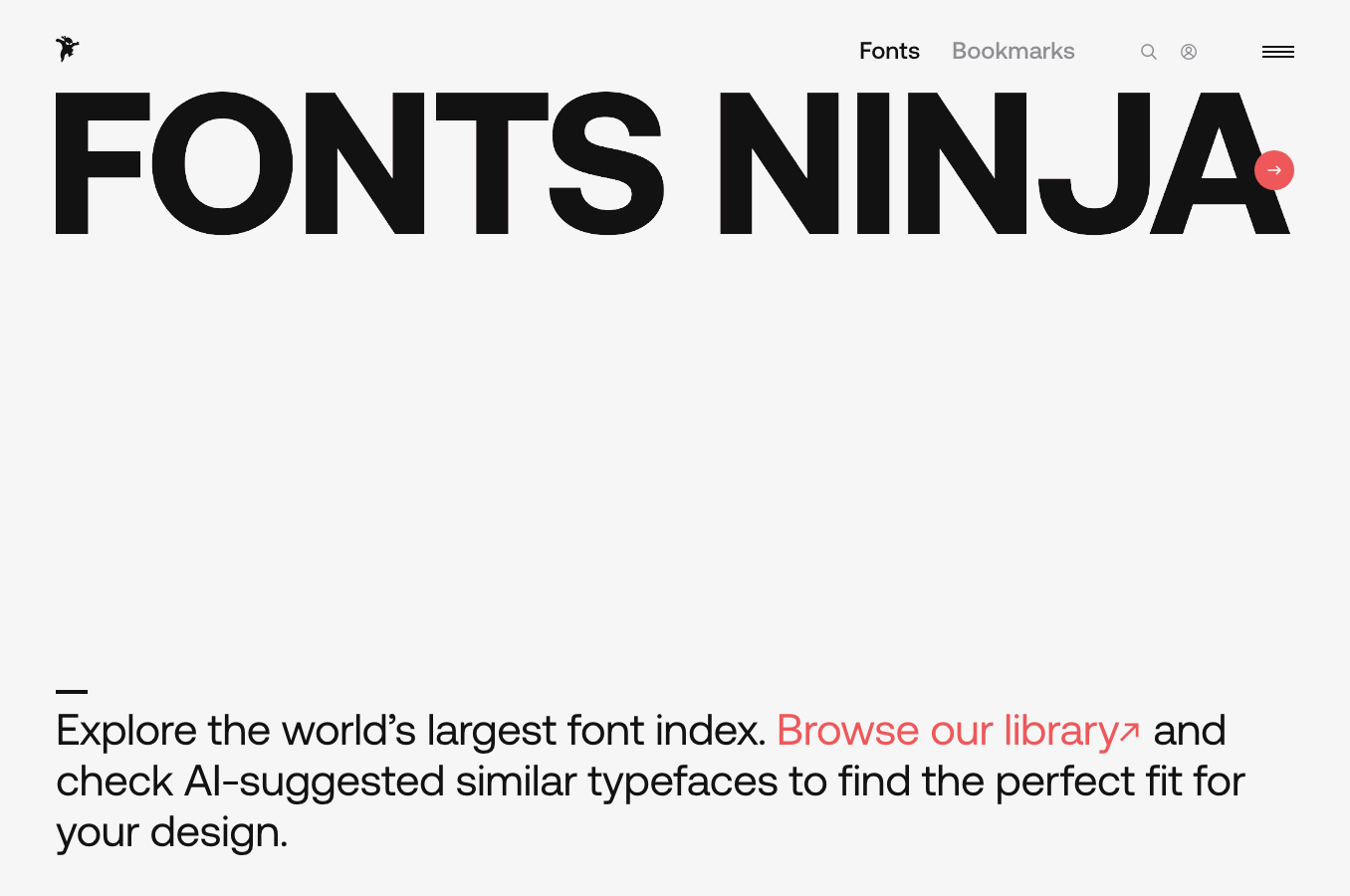 Fonts Ninja typography tool