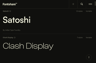 Fontshare typography tool