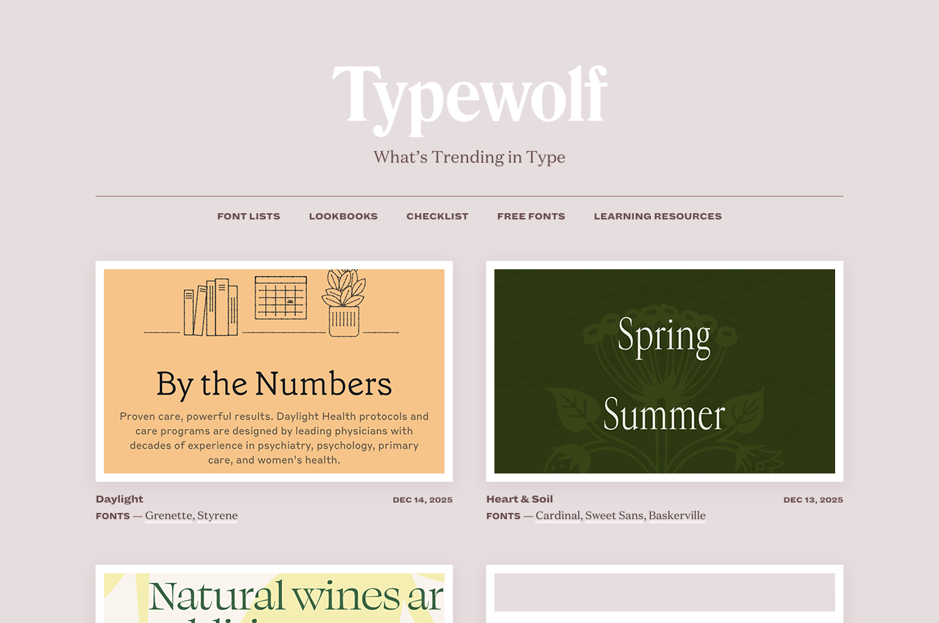 Typewolf typography tool