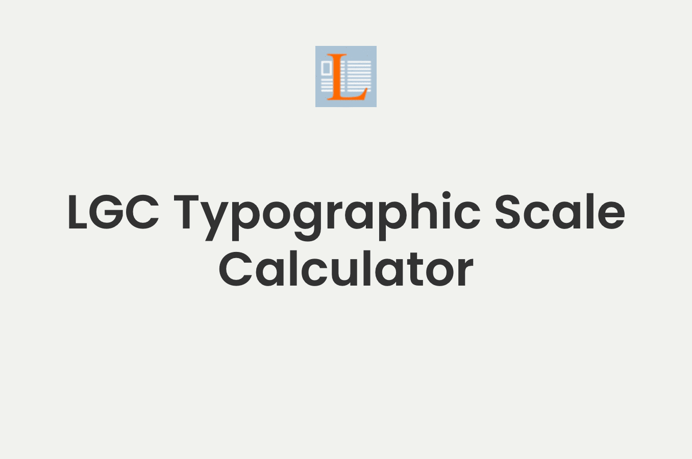 Typographic scale calculator tool