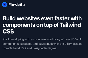 Flowbite CSS component library website
