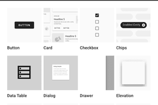 Material components for the web UI component library website