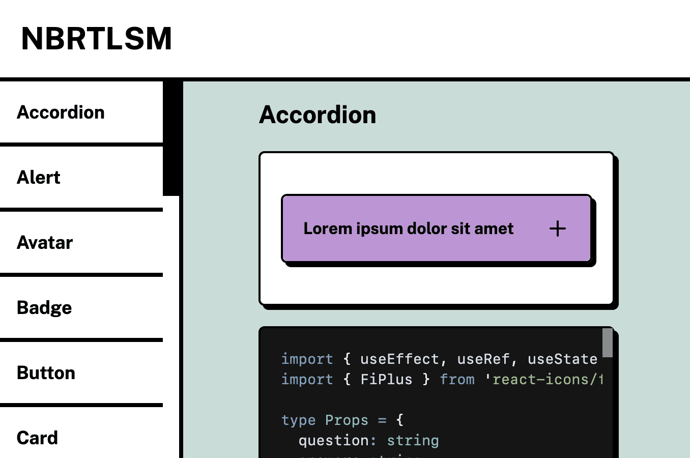 Neobrutalism components library