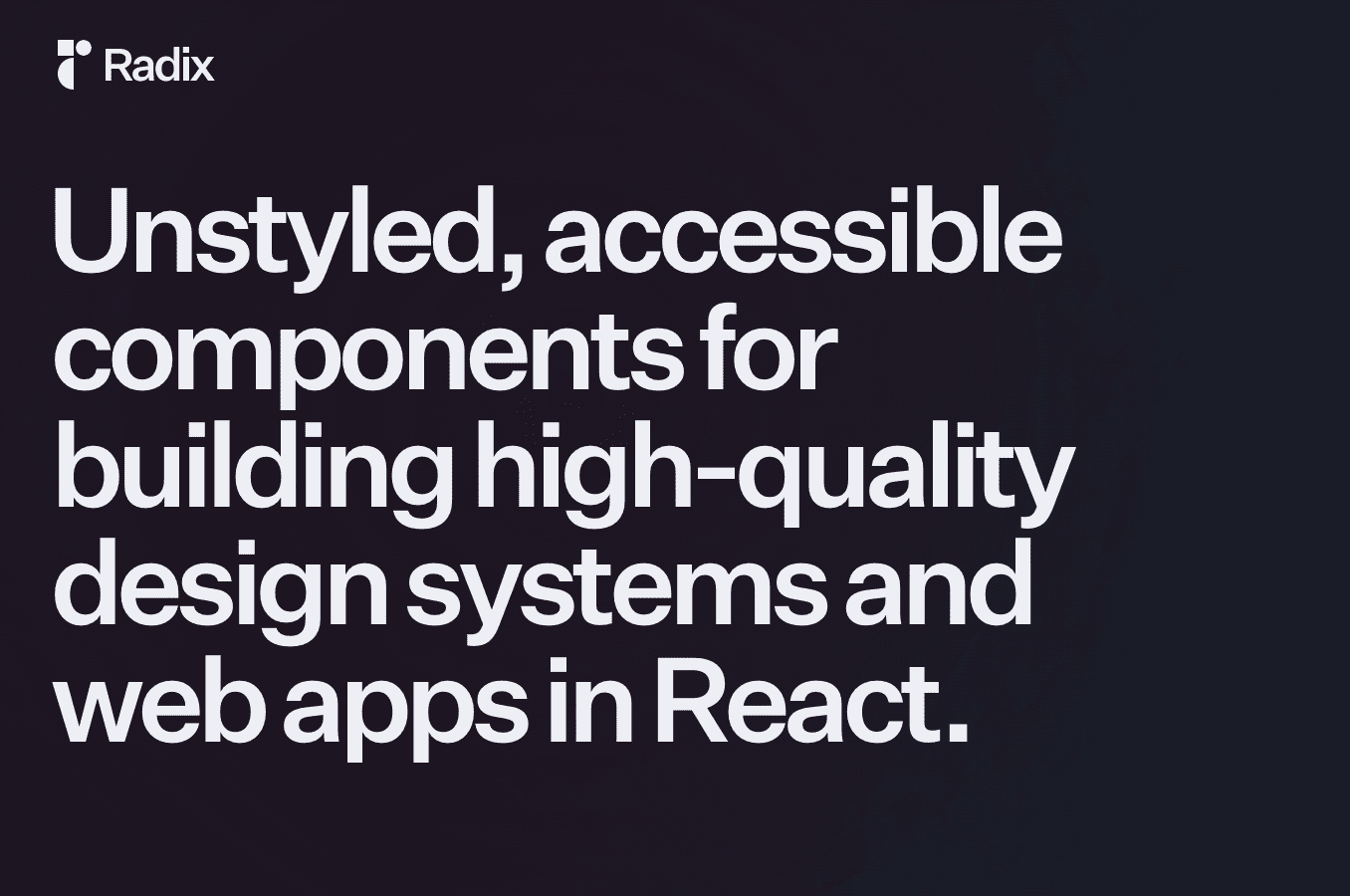 Radix UI component library