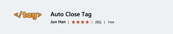 Auto Close Tag Visual Studio Code extension