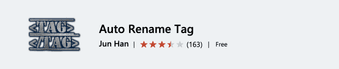 Auto rename tag VS Code extension