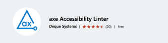 Axe accessibility linter Visual Studio Code extension