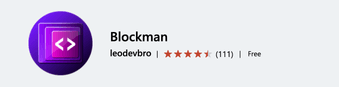 Blockman Visual Studio Code extension