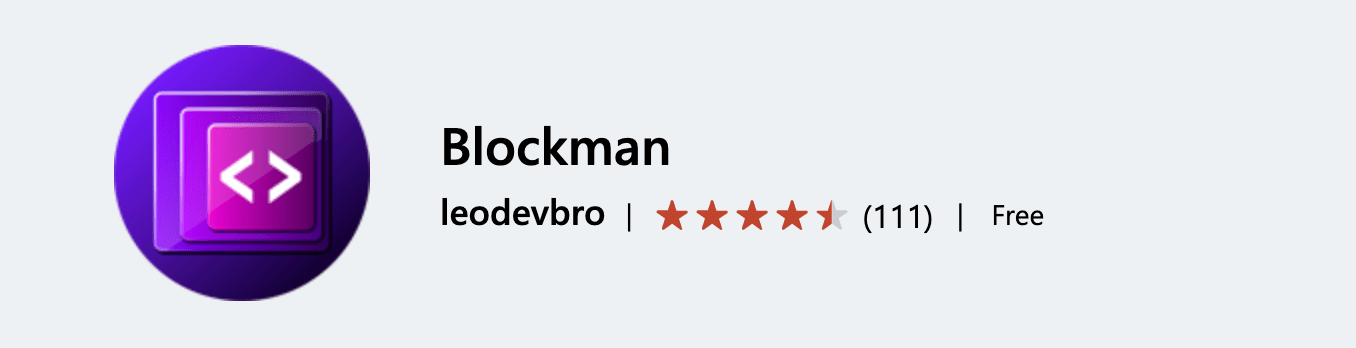 Blockman Visual Studio Code extension