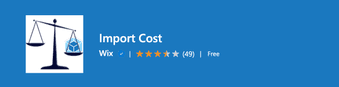 Import Cost Visual Studio Code extension