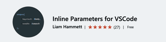 Inline parameters visual Studio Code extension