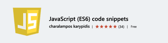 JavaScript (ES6) code snippets Visual Studio Code extension