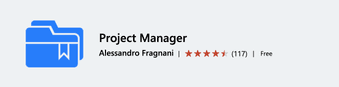 Project manager Visual Studio Code extension