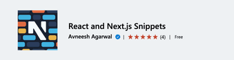 React and Next.js Snippets Visual Studio Code extension