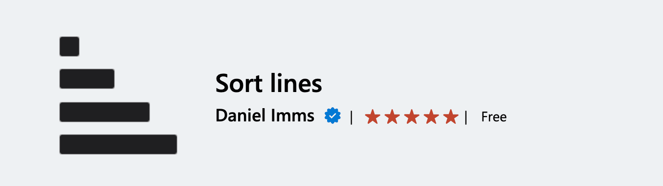 Sort Lines VSCode extension