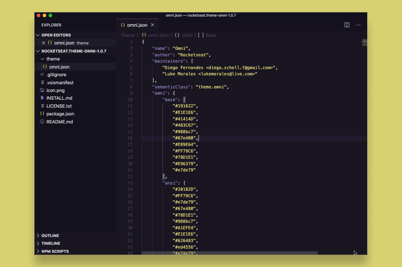 Omni theme VS Code theme