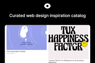 Curated web design inspiration catalog
