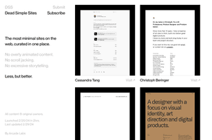 Dead simple sites web design inspiration
