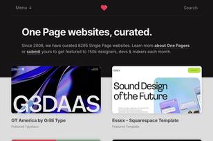 One Page Love web design inspiration