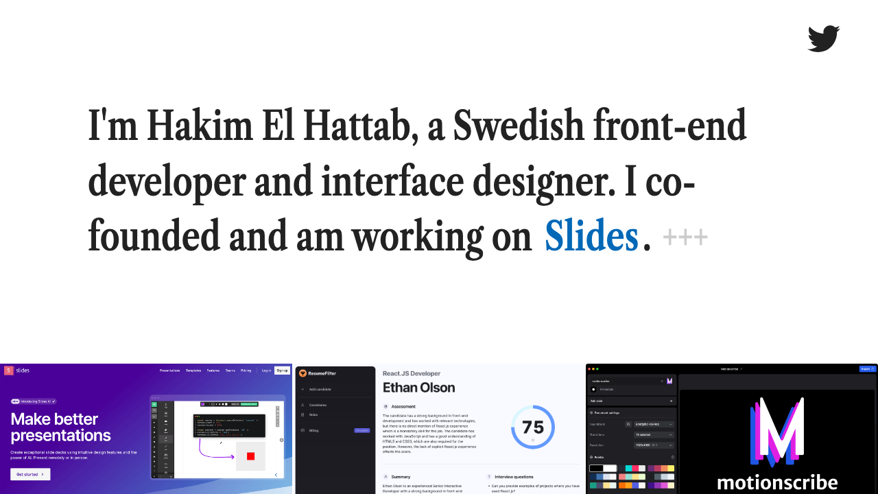 Hakim El Hattab website creative portfolio